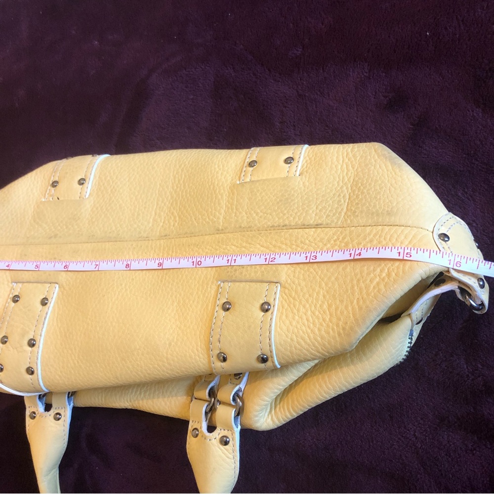 Cole Haan Leather Hand Held Bag, Yellow - Picture 9 of 16